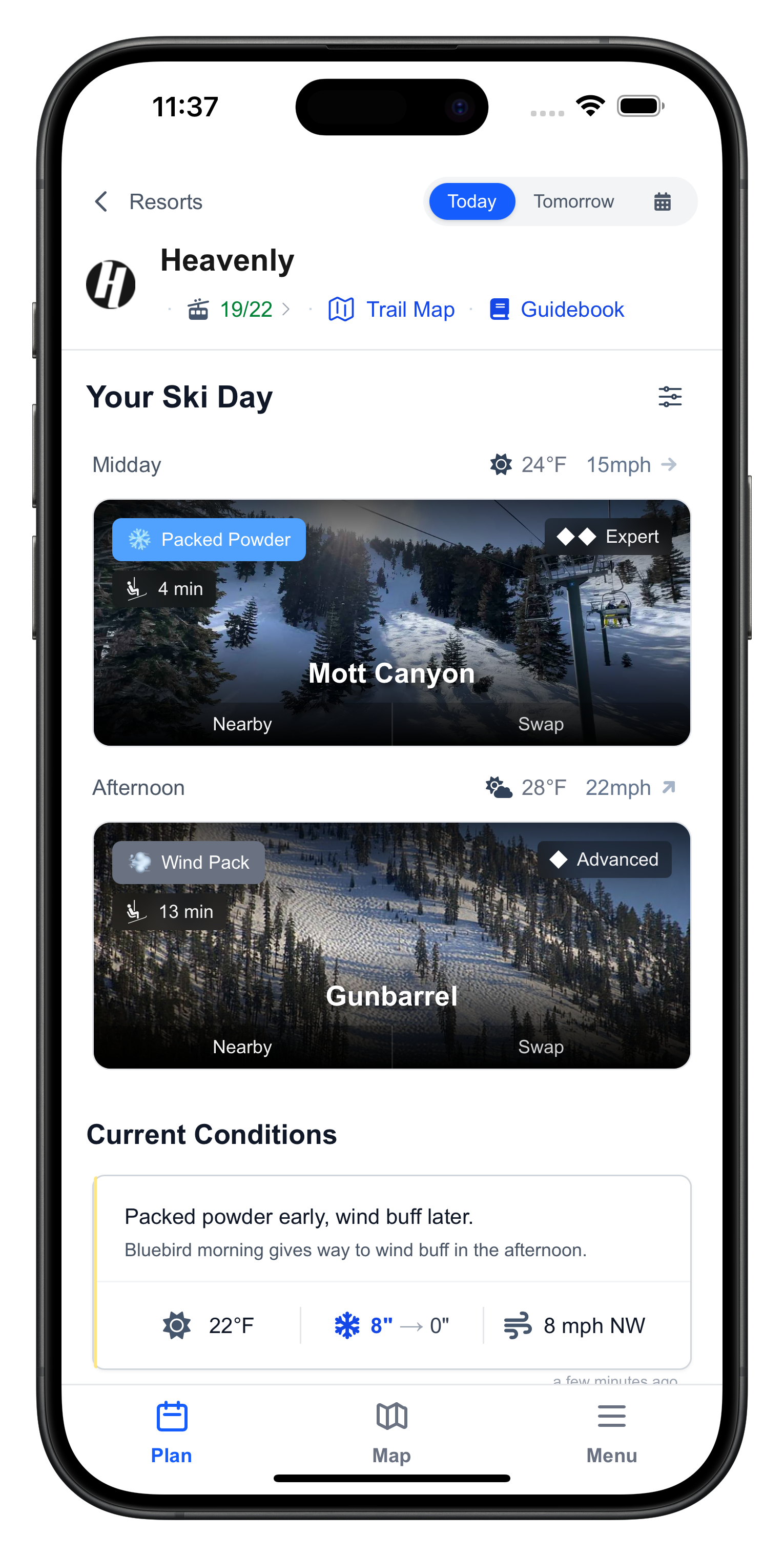 SnowSignals App - Plan